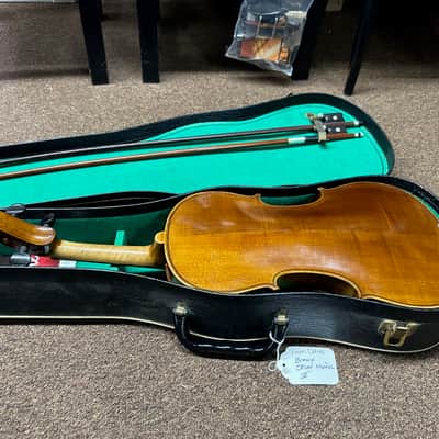 Used Vintage Early 1900s Strad Copy 4/4 full size Violin w/ case image 5