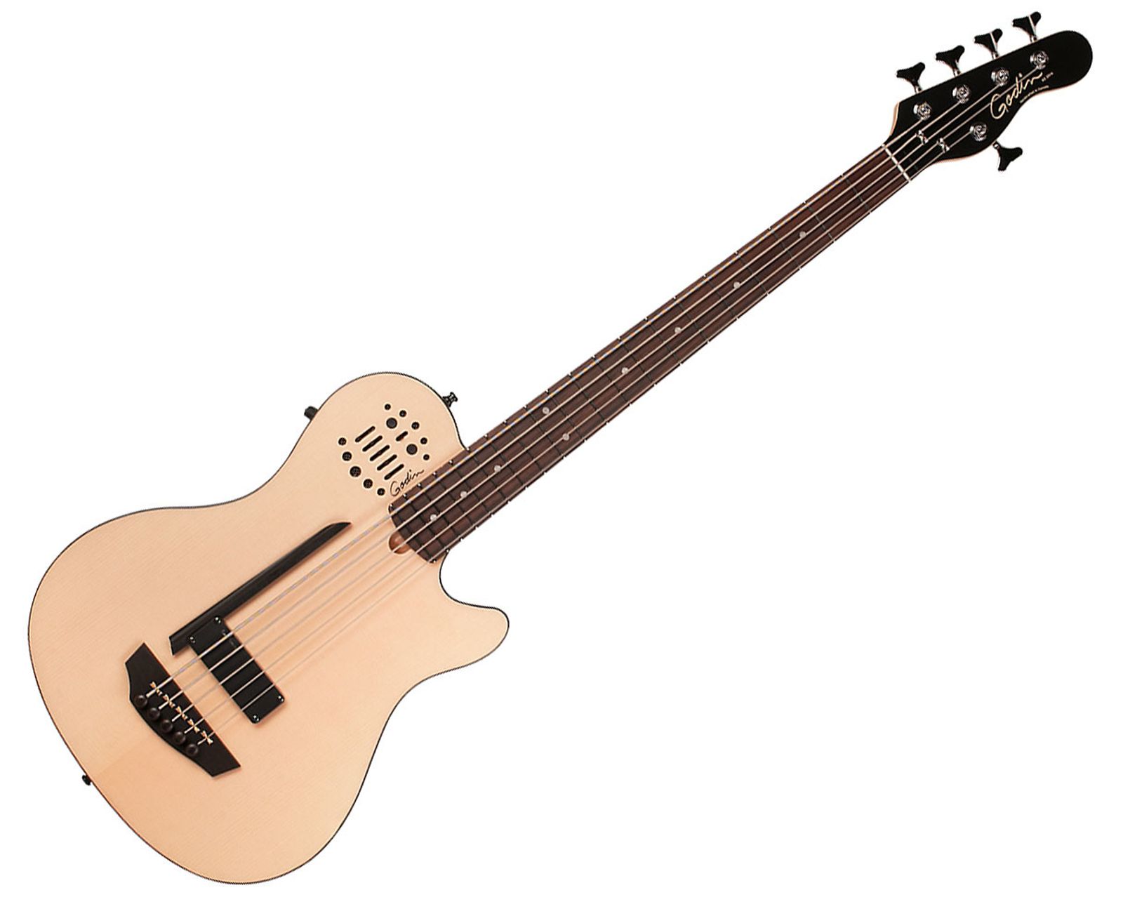 Godin A5 Ultra SA Semi-Acoustic 5-String Bass Natural | Reverb