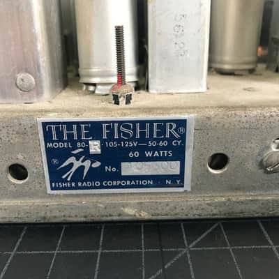 1950s THE FISHER 80r RARE DESIRABLE VINTAGE VACUUM TUBE FM TUNER SERIES 80 image 8