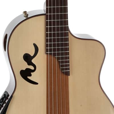 Manuel Rodriguez Café Cortado Solid Spruce Top Mahogany Neck Cutaway 6-String Classical Acoustic-Electric Guitar w/Hard Case & Strap image 7