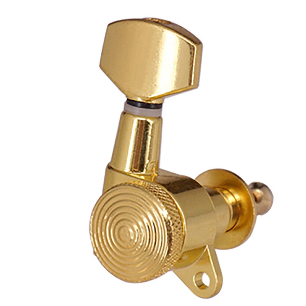 OEM 6R Guitar String Inline Tuning Pegs Locking Tuners Keys Machine Heads Gold photo 3