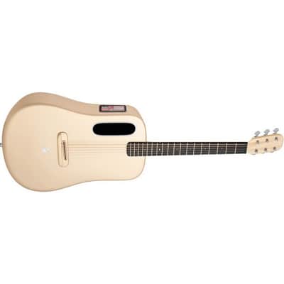 Lava Music L9220009 ME 4 Carbon Fiber 38” Acoustic / Electric Guitar With Gig Bag, Soft Gold image 1
