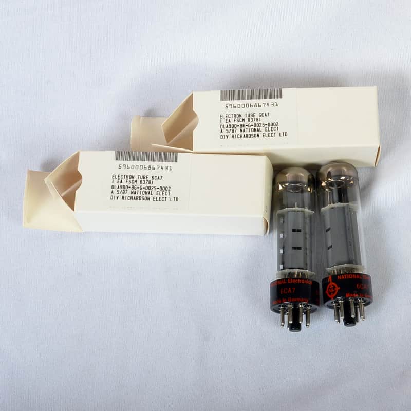 Matched Pair National Electronics EL34 / 6CA7 Power Tubes – Made in Germany – Strong Testing image 1