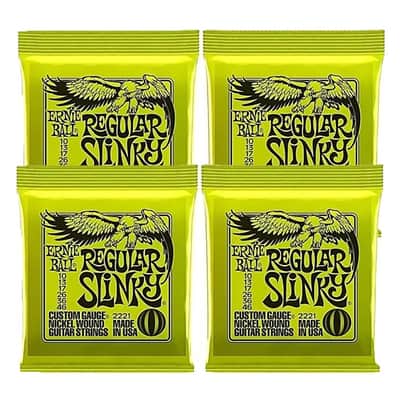 Ernie Ball Regular Slinky Nickel Electric Guitar Strings 10-46 (4PK)