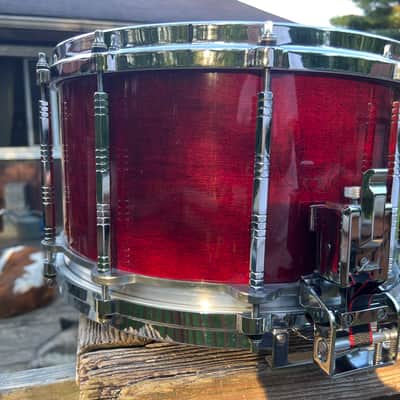 Pearl GA-914ED 14x8” Maple Fiberglass Free Floating snare 1983 - Cherry image 3