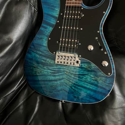 Suhr Standard Waterfall Burl Aqua Blue image 10
