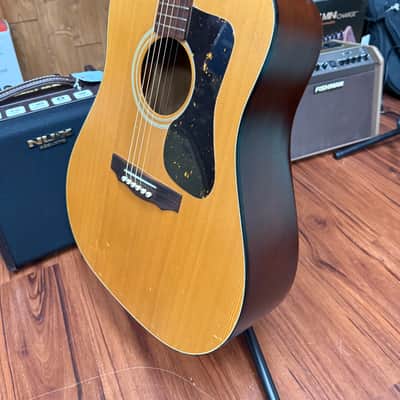Guild D4-NT Dreadnought Acoustic Guitar -Westerly RI USA 1991 - Natural Satin- Bridge Re-glue w/Hard Case image 6