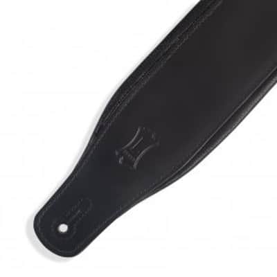 Levy's M26PD-BLK 3" Black Top Grain Leather Strap image 3