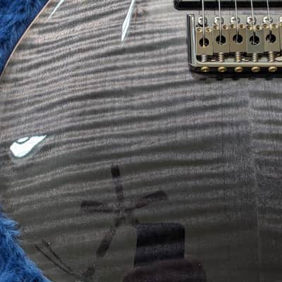 PRS Wood Library Custom 24 10-Top Flame Gray Black Fade w/Ziricote Fingerboard & Smoked Black Hardware image 5