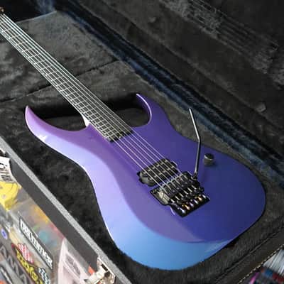 Schecter USA CUSTOM SHOP Sunset Extreme FR Blue-Purple Chameleon 6-String Electric Guitar w/ Black Tolex Hard Case image 7