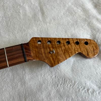 Warmoth Roasted Flame Maple Stratocaster Neck 2020 - Clear Gloss image 5