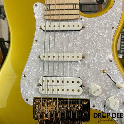 ESP LTD Javier Reyes Signature JRV-8 8-String Electric Guitar w/ Case-Metallic Gold image 6