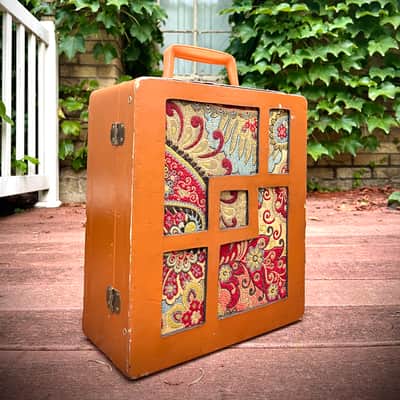 Rotary Connection Mini/portable guitar speaker cabinet. 8” vintage Utah 4 ohm 25 watt speaker. Closed back. Top handle. Cool vintage style and sound. 2026 - Orange Tolex image 7