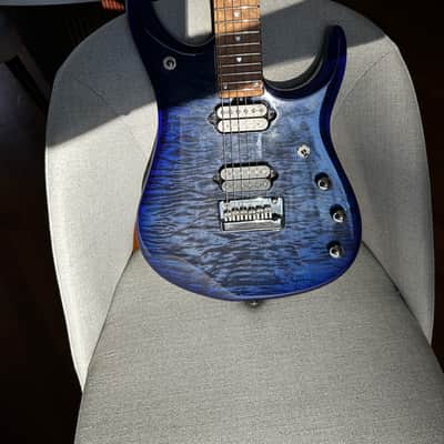 Ernie Ball Music Man JP15 - INSANE Blueberry Quilt image 14