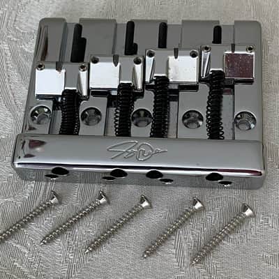 Fender USA Geddy Lee Signature HiMass Bass Bridge - Chrome Factory Original w/screws image 4