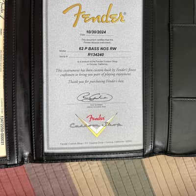 EXCELLENT 2024 Fender Custom Shop Wildwood 10 Limited Edition '62 Precision Bass NOS with OHSC image 22