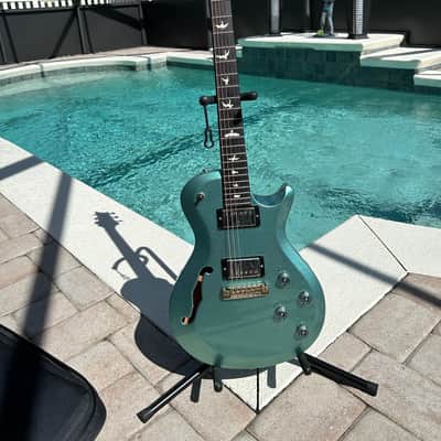 PRS S2 Singlecut Semi-Hollow 2016 - Aqua Metallic image 2