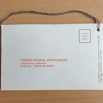 [Vintage] Fender Telecaster Thinline Owner's Manual 1972 (#1) image 2
