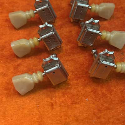 Vintage Kluson Deluxe Single Line Double Ring Tuners Gibson 1960 1961 1962 1963 1964 Les Paul SG 335 - Nickel image 1