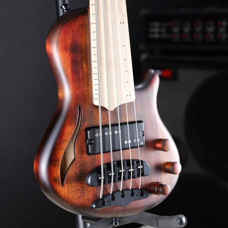 Mayones Cali 5 Fretless Antique Brown Matte image 1