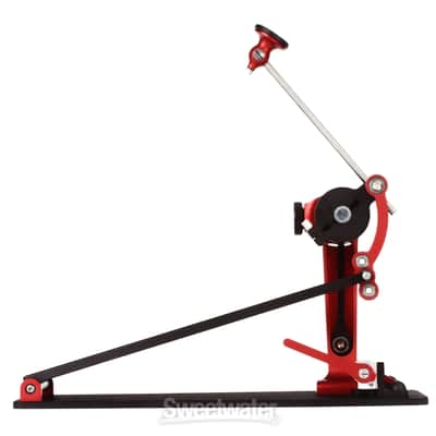 Trick Drums Pro 1-V Black Widow Bigfoot Longboard Double Bass Drum Pedal 2022 - Red and black image 3