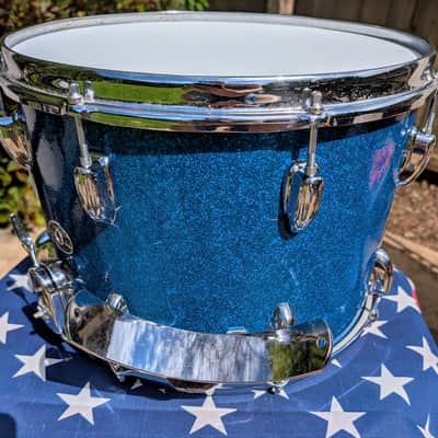 Immagine Slingerland Marching Snare Drum (Vintage -1970s) - Blue Sparkle - 7