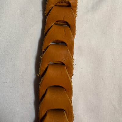 LM Glove LEATHER Weave Links MANDOLIN Strap Orange/Brown - FIRE SALE image 10