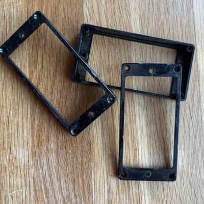 Hand aged Les Paul 3 Pickup Rings CAB BLACK Gibson Historic tall M69 rings | 59 Parts image 4