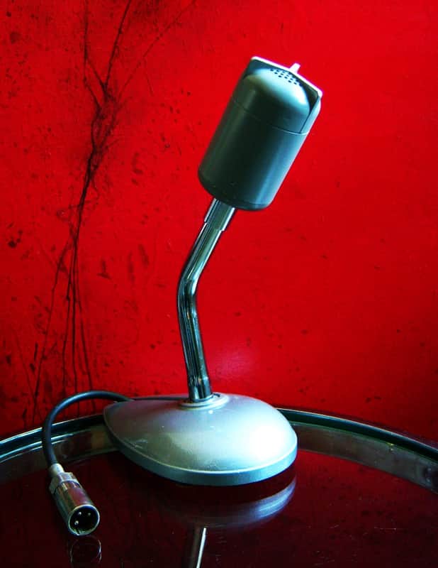 Vintage 1950's Altec 633A dynamic microphone "Salt Shaker" w period stand & cable High Z PROP 8 image 1