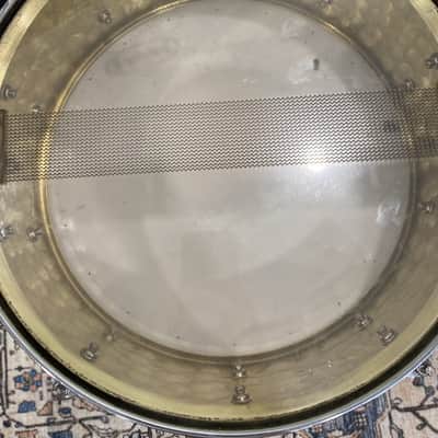 Gretsch Hammered Brass 5x14 Snare Drum - Stop Sign Badge image 4