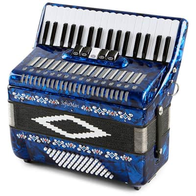 SofiaMari SM 3472 34 Piano 72 Bass Button Accordion Regular Dark Blue Pearl image 1