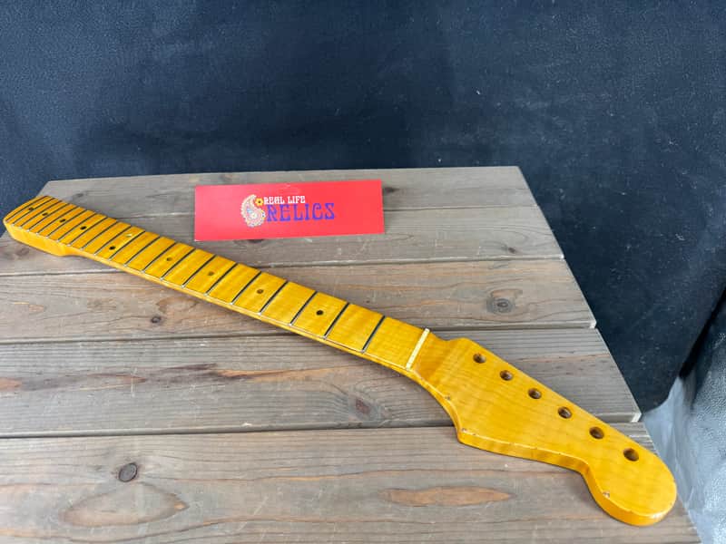 Real Life Relics Curly Flame Maple Stratocaster® Style Neck 21 Fret SMMFV21 #2 image 1
