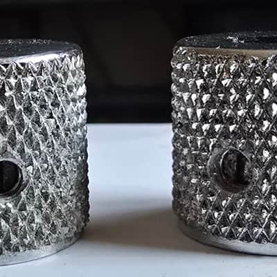 1970's Vintage Fender Precision or Telecaster Bass Chrome Knobs 1970's Vintage Fender Telecaster Precision Bass Chrome Knobs 1970's - Chrome image 1
