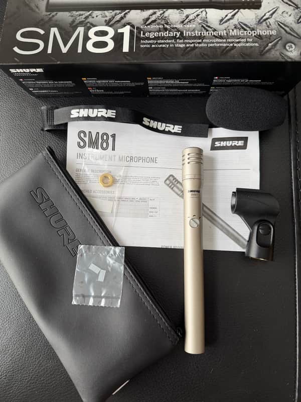 Shure SM81 Small Diaphragm Cardioid Condenser Microphone with 10 db attenuator - 1984 - Present - Silver image 1