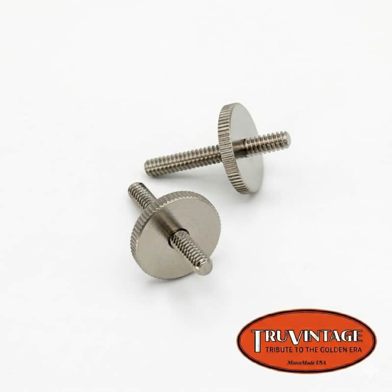 TruVintage MannMade USA '50's Gibson Replica ABR-1 Bridge Thumbwheels & Posts - Nickel image 1