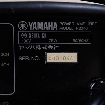Yamaha P2040 150W Rackmount Power Amplifier Black 100V Made in Japan Yamaha NS-10 Amp image 8