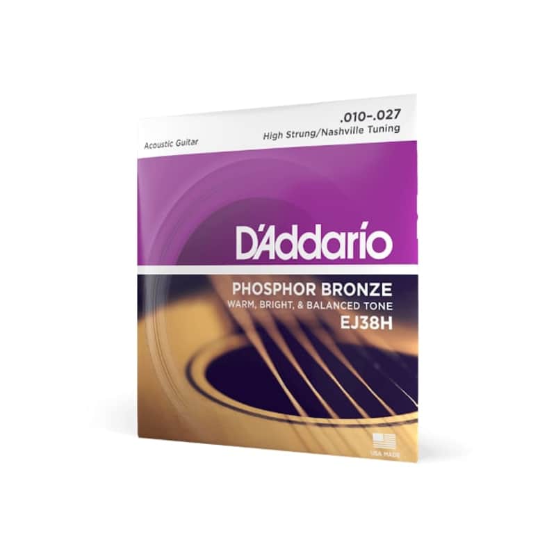 D'Addario EJ38H 10-27 High Strung/Nashville Tuning, Phosphor Bronze Acoustic Guitar Strings image 1