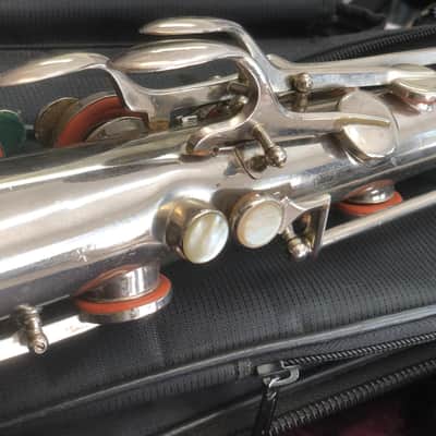 AMATI Toneking Kraslice Tenor Sax s.n. 31601 Czech made 1970 - silver image 15