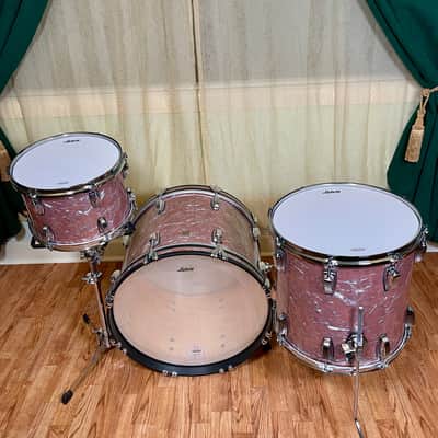 Ludwig Classic Maple Downbeat Drum Set Rose Marine Pearl 20/12/14 image 7