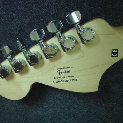 2002 Squier by Fender 20th Anniversary Affinity Strat Black Electric Guitar image 6