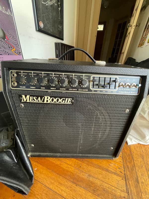 Mesa Boogie Mark III 3-Channel 100-Watt 1x12" Guitar Combo 1988 - Blue Stripe image 1