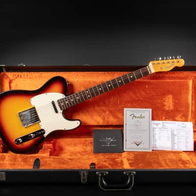 2011 Fender Custom Shop '63 Reissue Telecaster NOS - 3-Tone Sunburst | USA Vintage Birdseye Maple Neck 3.39kg | CoA OHSC image 2