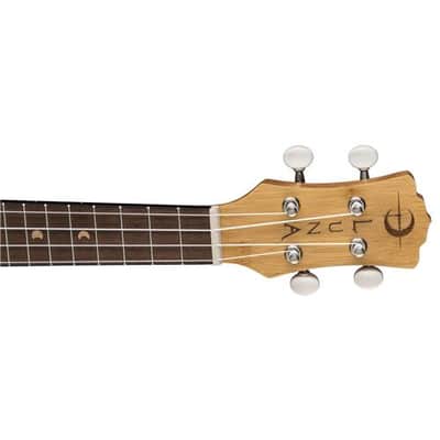 Luna Uke Bamboo Soprano Ukulele with Gigbag, 12 Frets, 'C' Shape Neck, Walnut Fretboard, Satin Natural image 4