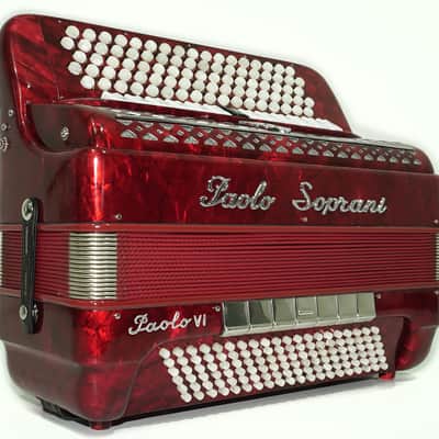 Paolo Soprani Paolo VI 5 Rows Button Accordion made in Italy, C Griff Professional Concert Accordeone de Botones, Straps and Hard Case, 2591 image 2