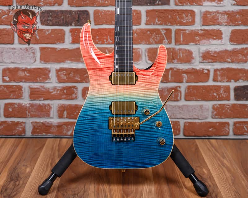 ESP Original Series Horizon-CTM FR/FM Flamed Maple Top See Thru Blue-Red Gradation 2021 w/OHSC image 1