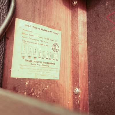 Deluxe Reverb Amp 1968-1969 AB-763 ''Blackface era'' image 5