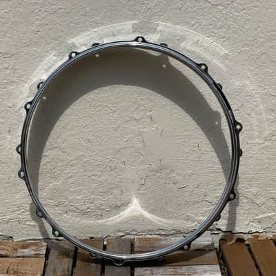 Pair Yamaha 14" 3.0mm Cast Aluminum 10 Hole Die-Cast Snare Drum Batter Hoops Rims Absolute Hybrid Maple 3.0mm AL-DC Hoop image 10