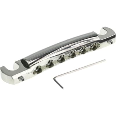 Faber TPW-59NG Faber Vintage Spec ALU Wraparound Tailpiece, Nickel, gloss image 2