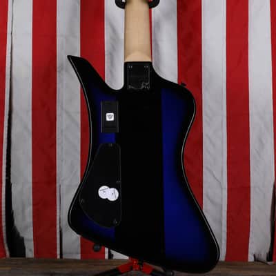 Jackson X Series David Ellefson Signature Kelly Bird V - Blue Stripe image 8