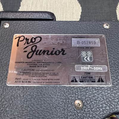 90s Fender Pro Junior Tubecombo 10" Speaker Black Tolex USA image 8